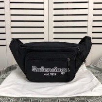 Balenciaga Explorer Balíček na opasok s logom vyšívaný nylon čierno/biely