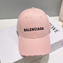 Balenciaga 로고 클래식 야구 모자 코튼 핑크