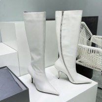 Balenciaga Witch 100MM 부츠 여성 송아지 가죽 화이트