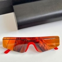 Balenciaga BB003S 오렌지 스키 직사각형 선글라스