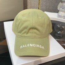 Balenciaga 로고 자수 캡 코튼 카키/화이트