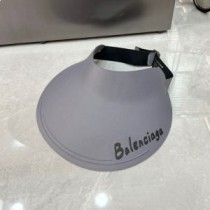 나일론 그레이 소재의 Balenciaga 로고 바이저