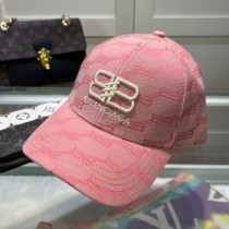 Balenciaga 올오버 BB 로고 자수 캡 핑크 색상