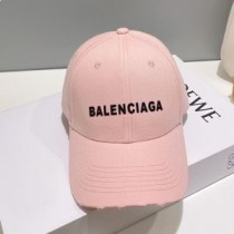 Balenciaga 로고 클래식 야구 모자 코튼 핑크