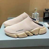 Balenciaga Speed Muły unisex z dzianiny pochodzącej z recyklingu, morelowe