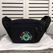 Plecak Balenciaga Explorer z wyszytym logo nylonowym czarnym