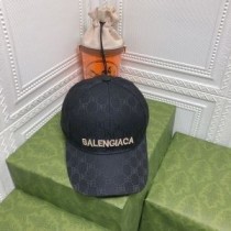 Balenciaga Allover Logo BB Haftowana czapka bawełniana w kolorze czarnym