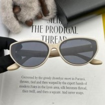Balenciaga BL6531 Owalne okulary przeciwsłoneczne z acetatu w kolorze beżowym