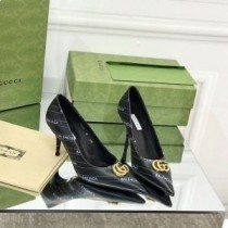 Balenciaga Nóż BB 80MM Czółenka Damskie Logo Skóra Cielęca W Paski Czarne