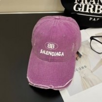 Fioletowa czapka z daszkiem Balenciaga BB z nadrukiem logo