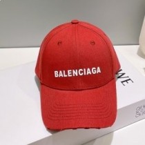 Balenciaga Logo Klasyczna czapka z daszkiem bawełniana w kolorze czerwonym