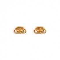 Aretes Balenciaga BB XS en oro