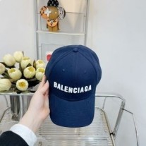 Gorra de béisbol clásica con logo en azul marino de Balenciaga