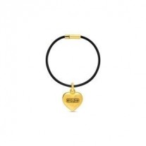 Pulsera dorada con corazón BB Icon de Balenciaga
