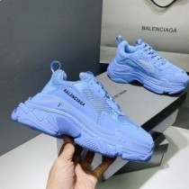 Balenciaga Zapatillas Triple S Unisex Piel Y Malla Azul Claro