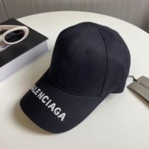 Gorra De Béisbol De Algodón Con Logo Bordado De Balenciaga En Negro