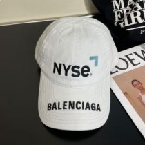Gorra blanca de algodón con logo bordado NYSE de Balenciaga