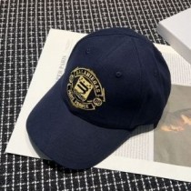 Balenciaga Quest Gorra De Béisbol De Algodón En Azul Marino