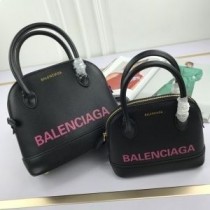 Bolso Balenciaga Ville En Piel Granulada Negro/Rosa
