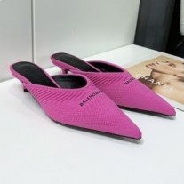 Balenciaga Knife 30MM Mules Femme Tricot Rose