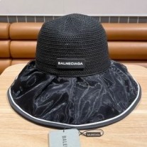 Balenciaga Chapeau Bob En Organza Avec Logo Classique En Noir