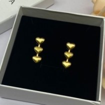 Balenciaga Boucles D'oreilles Trois Coeurs En Or