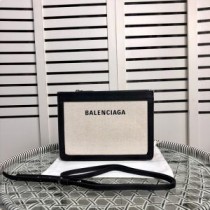 Balenciaga Pochette Marine Avec Bandoulière En Toile Beige