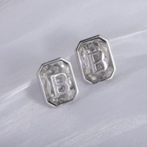 Balenciaga Boucles D'oreilles B Icon En Cristal En Argent
