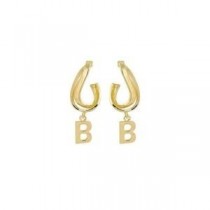 Balenciaga Boucles D'oreilles Chaîne B En Or