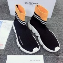 Balenciaga Speed Baskets Unisexe Strips Knit Noir/Jaune