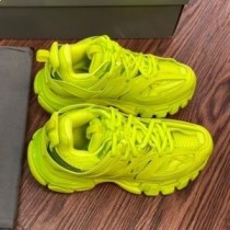 Balenciaga Glow In The Dark Track Baskets Unisexe Cuir Et Mesh Citron
