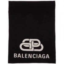 Balenciaga Écharpe tricotée à logo BB - Noir