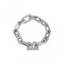 Balenciaga Bracelet fin à chaîne B en argent