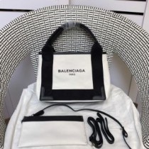 Balenciaga Cabas XS Marine En Toile Blanc