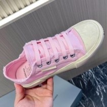 Balenciaga Paris Baskets Basses Unisexe Toile Rose