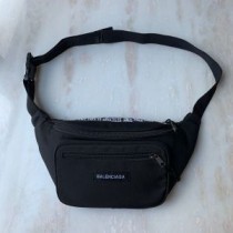 Balenciaga Sac Ceinture Explorer En Toile Logo Brodé Noir