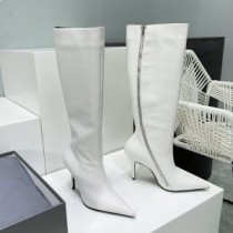 Balenciaga Witch 100MM Bottes Femme Cuir De Veau Blanc