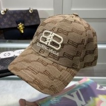 Balenciaga Casquette brodée avec logo BB sur l'ensemble - Marron