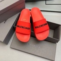 Balenciaga Pool Chaussons Unisexe Caoutchouc Rouge