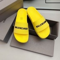 Balenciaga Pool Chaussons Unisexe Caoutchouc Jaune