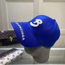 Balenciaga Casquette De Baseball Single B En Bleu