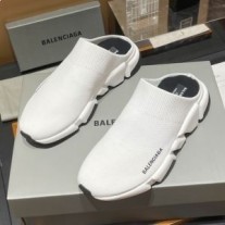 Balenciaga Speed Μουλάρια Για άνδρες και γυναίκες Ανακυκλωμένο Πλεκτό Λευκό/Μαύρο