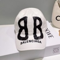 Balenciaga BB Sprayed Καπάκι Βαμβάκι in άσπρο