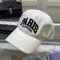 Balenciaga Paris Κεντημένο καπάκι βαμβακερό σε λευκό