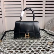 Balenciaga μικρή τσάντα κλεψύδρας σε μαύρο δέρμα μοσχαριού