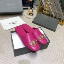 Balenciaga Cozy BB Μουλάρια Γυναικείο Λείο Τριαντάφυλλο από δέρμα Μοσχαριού