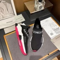 Balenciaga Speed Αθλητικά Για άνδρες και γυναίκες Logo Low Knit Μαύρο/Ροζ