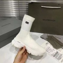 Αθλητικά παπούτσια Balenciaga Speed 3.0 Για άνδρες και γυναίκες High Monocolor Knit άσπρο