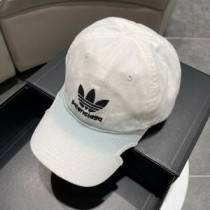 Balenciaga x Adidas Καπάκι Logo κεντημένο βαμβακερό σε λευκό