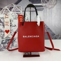 Balenciaga XXS Shopping North South Tote borjúbőr piros